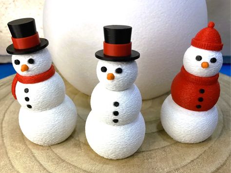 Small Snowman / Little Snowman Remixed by Franchescor Snowman 3d, Clay Snowman, Small Snowman, Make A Snowman, Wool Caps, Cute Snowman, 3d Print, 3d Printing, The Original