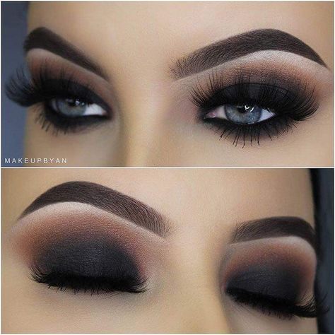 Great makeup look for a rock concert! Smokey Eye Makeup Ideas, Black Smokey Eye Makeup, Eye Ideas, Dark Smokey Eye, Make Up Designs, Black Eye Makeup, Dark Eye Makeup, Black Smokey Eye, Eye Makeup Ideas