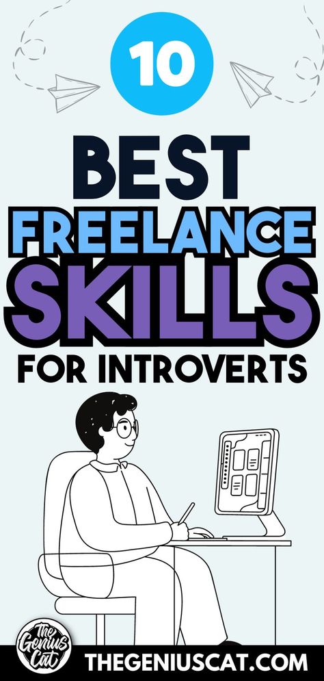 freelance skills to learn Freelancing Skills, Introvert Cat, Journal And Planner, Freelance Jobs, Skills To Learn, The Genius, Planner Bullet Journal, The Act, Find A Job