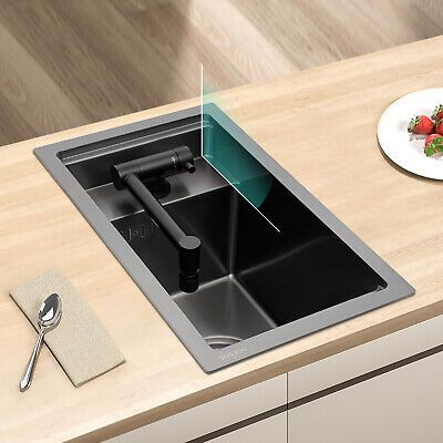 ad eBay - Single Bowl Kitchen Bar Sink Hidden Drop-in Kitchen Sink with Folding Faucet New - Buy Now, click the link (eBay) Kitchenette Sink Ideas, Small Sink Kitchen, Bar Sinks And Faucets, Hidden Faucet, Hidden Sink, Kitchen Prep Sink, Sunroom Kitchen, Bar Sinks, Small Kitchen Sink