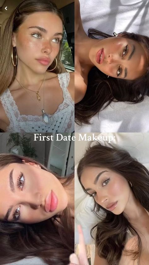 First date makeup tutorial ❤️ Romantic Makeup Tutorial, First Date Hair, First Date Makeup, Bombshell Makeup, Special Occasion Makeup, Date Night Makeup, Glam Makeup Tutorial, Date Makeup, Elegant Makeup