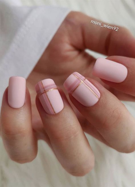 30. Soft Pink Plaid Nails When it comes to fall fashion, plaid/tweed jackets are a must have so does the plaid nails for fall... Nail Designs Soft Pink, Nail Designs Soft, Pink Plaid Nails, Plaid Nail Designs, Plaid Nail Art, Soft Pink Nails, Pink Gel Nails, Fall Nail Art Designs, Plaid Nails