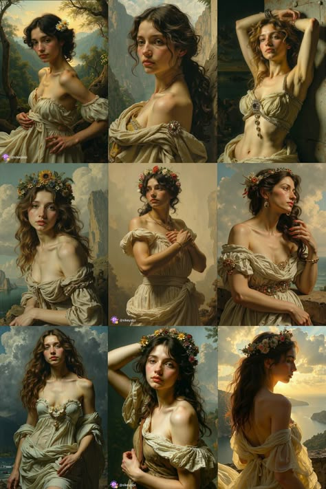 This collection of images brings ancient Greek myths to life, showcasing Aphrodite in all her splendor. The goddess of love and beauty, embodying femininity and harmony, is presented here in natural and elegant forms. Light fabrics and floral crowns highlight her connection with nature. #Aphrodite #GreekMythology #GoddessOfLove #DivineFeminine #MythicalBeauty #ClassicArt #NatureInspired #TimelessGrace   Источник: https://dzen.ru/sikeysipi Rhea Goddess Mythology, Goddess Of Love Aesthetic, Greek Mythology Photoshoot, Greek Mythology Women, Rhea Goddess, Greek Goddess Photoshoot, Aphrodite Core, Greek Mythology Aphrodite, Greek Goddess Aesthetic