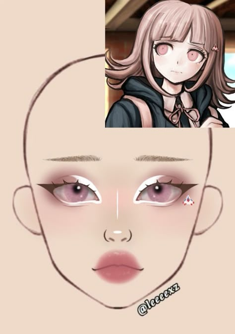 Skz Makeup, Anime Makeup Tutorial, Buku Diy, Makeup Charts, Makeup Life Hacks, Anime Eye Makeup, Makeup Drawing, Anime Makeup, Doll Eye Makeup