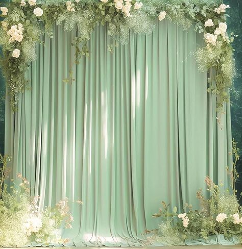 Amazon.com: 10 ft x 8 ft Wrinkle Free Sage Green Backdrop Curtain for Parties, Light Green Polyester Photo Backdrop Drapes for Baby Shower Wedding Engagement Birthday Party Backdrop Stand,5ft x 8ft 2 Panels : Electronics Sage Green Backdrop, Party Backdrop Stand, Birthday Party Backdrop, Photo Backdrop Wedding, Green Backdrops, Photography Decor, Party Backdrop, Backdrop Stand, Photo Backdrop