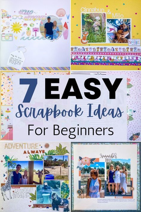 Scrapbook Ideas For Pictures, Scrapbook Beginner Ideas, Scrapbooking Ideas For Beginners, Scrapbook Ideas For Preschoolers, Starting A Scrapbook, Scrapbook Easy Ideas, Basic Scrapbooking Ideas, How To Do Scrapbooking, Easy Scrapbook Ideas Simple Photo Layouts