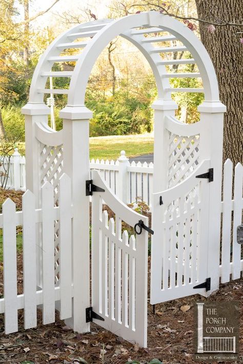 Arbor With Gate Entrance, Garden Gates And Fences Entrance, Garden Gates And Fences Cottage Style, Wooden Gate Plans, Gated Arbor, Garden Gates Ideas, Arbor With Gate, Garden Arbor With Gate, Cottage Gate