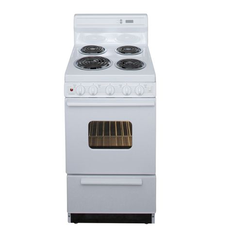 Premier Freestanding 2.4-cu ft Electric Range (White) (Common: 20-in; Actual: 20.125-in) 10x20 Shed, Electric Ranges, Cleaning Oven Racks, Self Cleaning Ovens, Single Oven, 4 Elements, Warming Drawer, Oven Cleaning, Electric Range