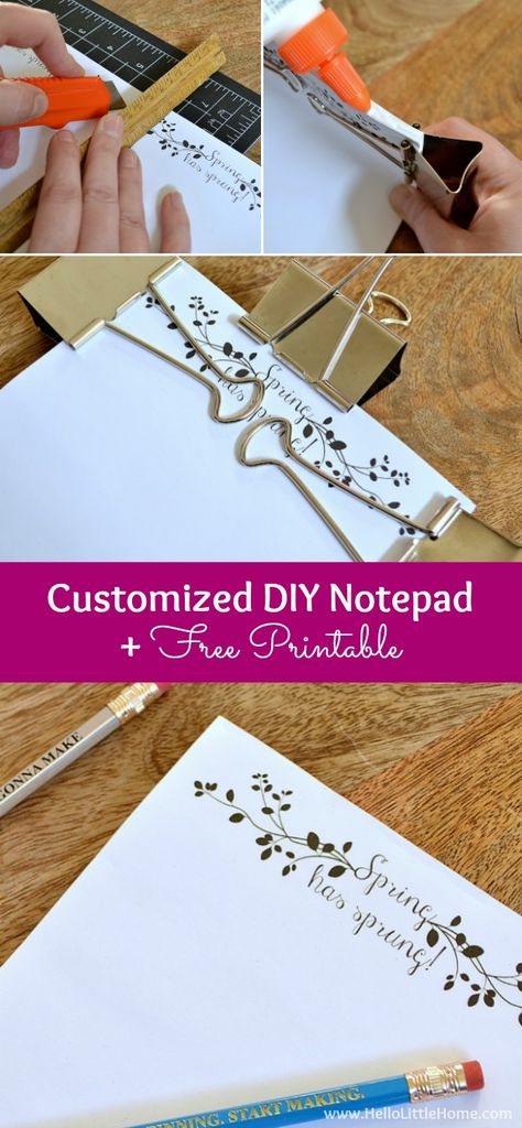 Diy Stationery Storage, Diy Note Pad, Diy Notepad, Diy Stationery Set, Diy Stationery Organizer, Notepad Crafts, Printable Notepad, Notepad Diy, Custom Notepads