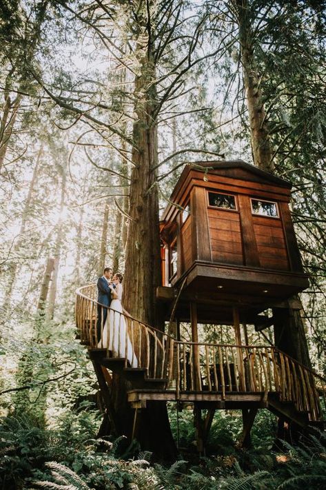 20 Seriously Stunning Washington Wedding Venues You’ll Love Wedding Venues Washington State, Treehouse Wedding, Treehouse Point, Washington Wedding Venues, Wedding Guest Outfit Winter, Pastel Wedding Flowers, Sunflower Wedding Bouquet, Bridal Shower Centerpieces, Washington Weddings