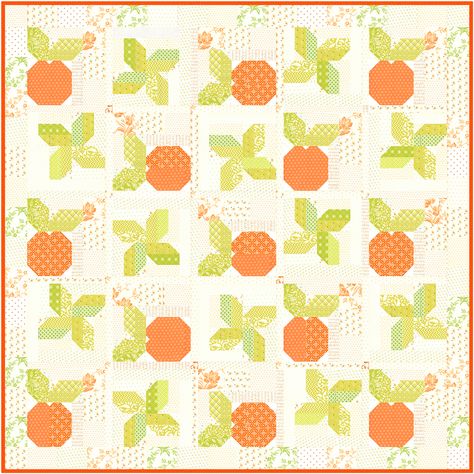 Orange Quilt, Mini Quilt Patterns, Paper Quilt, Orange Blossoms, Homemade Quilts, Flower Quilts, Fresh Figs, Tree Shop, Tree Quilt