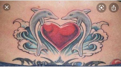 A Heart Tattoo, Odd Pics, Dolphin Tattoos, Gimp Bracelets, Dolphin Drawing, Dolphin Tattoo, Son Tattoo, Dolphins Tattoo, Dolphin Design