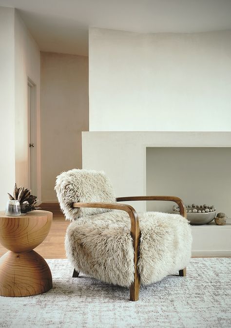 Inspired by relaxed outdoor lounging, the generously proportioned Cabana chair is clad in luxuriously thick long-haired New Zealand sheepskin, carefully selected for its shaggy, rugged look and soft hand feel. Yeti Chair, Sheepskin Chair, Mario Botta, Ceramic Ball, Timothy Oulton, Living Room Chair, Wooden Stool, Single Sofa Chair, Barker And Stonehouse