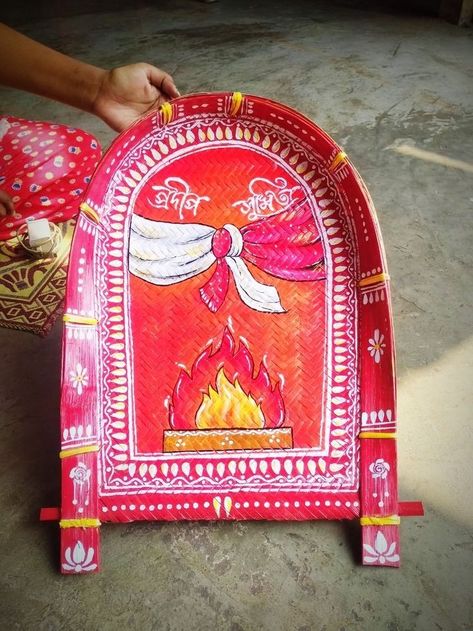 Bengali Wedding Painting, Kulo Painting For Wedding, Kulo Design, Wedding Packings, Kulo Painting, Bts Chibi Cute Taehyung, Kulo Art, Shadi Ideas, Kolka Art