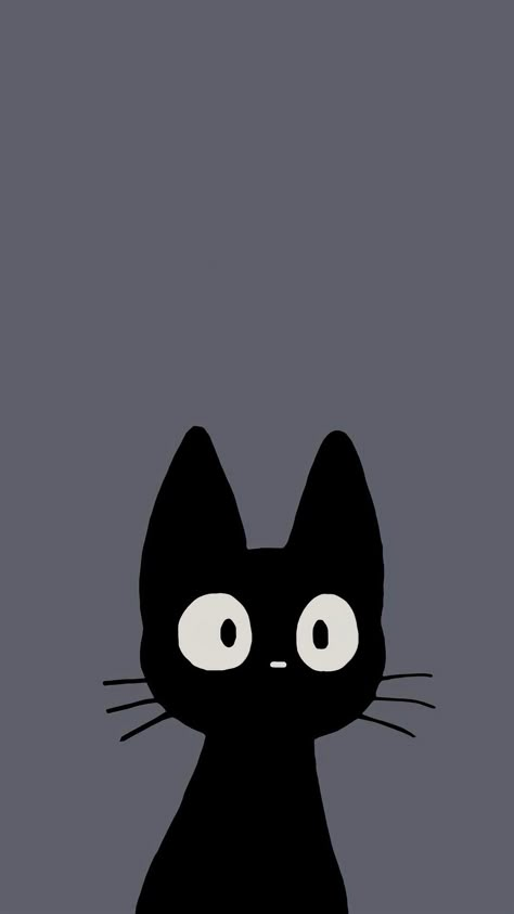 Grey Cat Wallpaper, Black Cat Drawing, Minimalist Wallpaper Phone, Room Pics, Cat Phone Wallpaper, Cute Owls Wallpaper, Iphone Wallpaper Cat, Cute Lockscreens, Wallpaper Cat