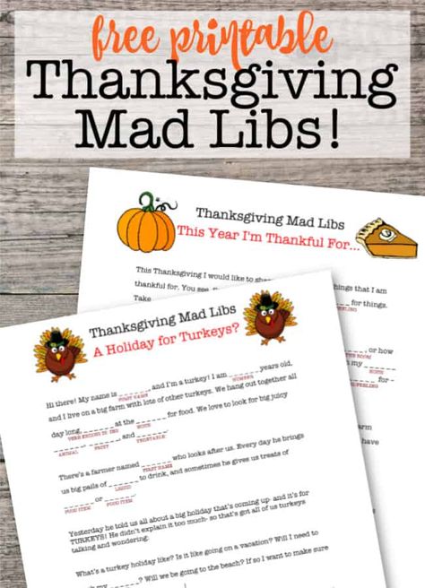 Are you looking for a fun game to play together as a family, maybe at the Thanksgiving table? These free printable Thanksgiving Mad Libs are sure to be a hit with your kids! #ThanksgivingGames #MadLibs #ThanksgivingKids #ThanksgivingFun Thanksgiving Mad Libs, Thanksgiving Table Activities, Free Mad Libs, Thanksgiving Table Games, Mad Libs For Adults, Thanksgiving Mad Lib, Thanksgiving Family Games, Thanksgiving Games For Adults, Free Printable Thanksgiving