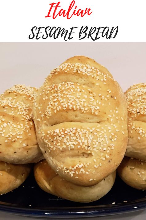 Mini Loaves of Italian Sesame Bread. Really easy to make in your #breadmachine or by hand. Light. Airy. Crusty. Sesame Bread Recipe, Sesame Bread, Sesame Seeds Recipes, Easy Bread Machine Recipes, Italian Bread Recipes, Mini Loaves, Bread Maker Recipes, Clean Baking, Make Bread