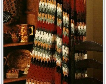 Motifs Afghans, Throw Crochet, Hook Crochet, Indian Blankets, Vintage Crochet Patterns, Mosaic Crochet, Blanket Ideas, Crochet Bedspread, Vintage Crochet Pattern