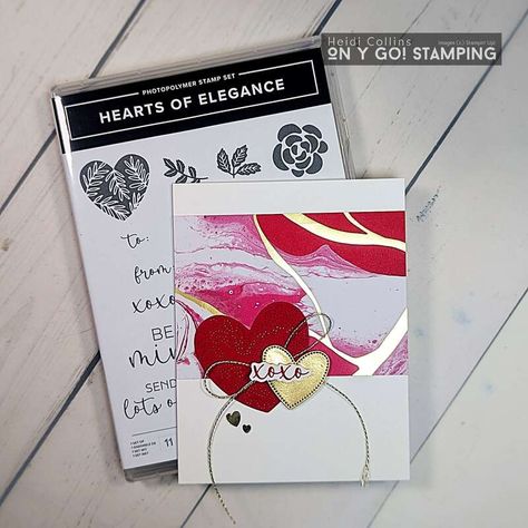 Get More Card Sketches to Unleash Your Creativity! - ON Y GO! STAMPING Hand Stamped Valentine Cards, Su Hearts Of Elegance, Stampin Up Meant To Be Valentine Cards, Stampin Up Hearts Of Elegance, Hearts Of Elegance Stampin Up Cards, Su Valentines Day Cards, Adoring Hearts Stampin Up Cards, Stampin Up Valentine Cards, Valentine Heart Card