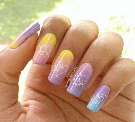 Nail Bts, Bts Nail Art, Bts Nails, Nails Aesthetics, Army Nails, Korean Nail Art, Colorful Nail Art, Colorful Nail, Minimalist Nail Art