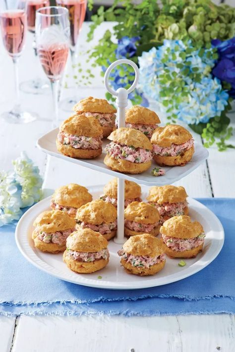 50 Make-Ahead Luncheon Ideas For The Garden Club Church Potluck Recipes, Ham Salad Recipes, Southern Living Recipes, Easter Appetizers, Ham Salad, Ladies Luncheon, Cheese Puffs, Southern Dishes, Potluck Recipes