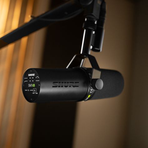 The new Shure SM7dB is a cardioid dynamic microphone with a preamp providing up to +28dB of low-noise, transparent gain, ideal for lower output interfaces. Shop all our Shure microphone options today! Shure Microphone, In Ear Monitors, Cool Gear, Audio Accessories, Digital Audio, Water Proof Case, Microphones, Headphones, Software