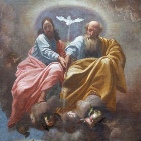 Are God the Father and God the Son equal? Karlo Broussard provides some Bible passages that some say suggest not and why they are wrong.  #trinity #divinenature #consubstantial Blessed Trinity, Bible Artwork, Father Art, Jesus And Mary, Baroque Painting, Catholic Images, Pictures Of Jesus Christ, Divine Nature, Bible Passages