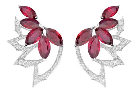 To celebrate the store's new jewelry salon. Stephen Webster Jewelry, Unusual Engagement Rings, Dagger Earrings, Stephen Webster, Celebrity Jewelry, Ruby Birthstone, Jewelry Images, Latest Jewellery, Stunning Jewellery