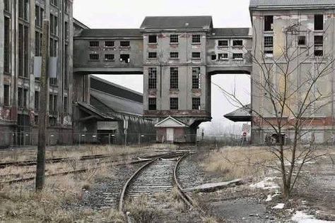 Train station, Czech Republic. The Hunger Games Aesthetic, Hunger Games Aesthetic, Abandoned Train Station, Games Aesthetic, Magic Places, Abandoned Factory, Abandoned Train, Brutalist Architecture, Haunted Places