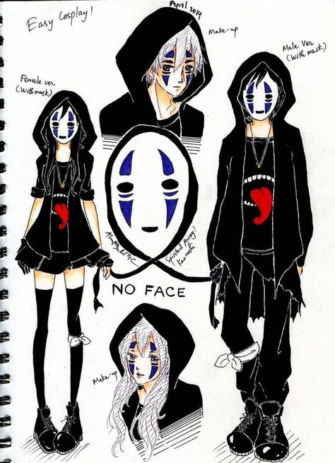 Woman Anime Costume, Cheap Cosplay Ideas For Women, Anime Women Costume, No Face As A Human, Simple Anime Cosplay Ideas, Cosplay Easy Ideas, Easy Closet Cosplay, Ghibli Halloween Costumes, Casual Cosplay Outfits