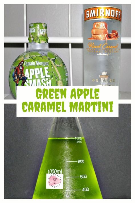 Apple Halloween Drinks, Green Halloween Food Ideas, Green Halloween Drinks Alcohol, Color Party Ideas For Adults Green, Green Apple Vodka Drinks, Alien Cocktails, Green Apple Drinks, Apple Drinks Alcohol, Halloween Punch Recipes Alcoholic