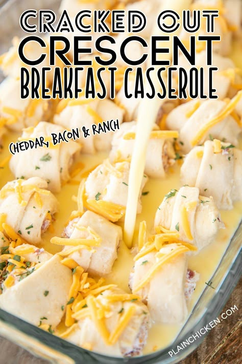 Crescent Breakfast Casserole, Recipes Using Crescent Rolls, Crescent Breakfast, Crescent Roll Breakfast Recipes, Cracked Out, Best Breakfast Casserole, Breakfast Crescent Rolls, Crescent Recipes, Crescent Roll Breakfast Casserole