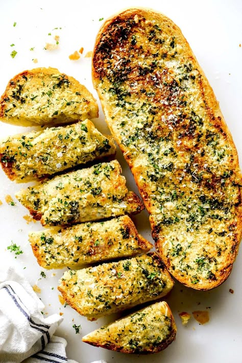 The BEST Garlic Bread | foodiecrush.com Best Garlic Bread Recipe, The Best Garlic Bread, Best Garlic Bread, Recipe With Cheese, Make Garlic Bread, Pizza Roll, Spaghetti Meat Sauce, Grilled Bread, Garlic Bread Recipe