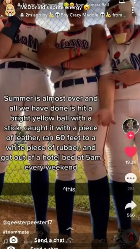 Girls Softball Quotes, Softball Tiktok, Softball Tiktoks, Softball Catcher Drills, Softball Plays, Inspirational Softball Quotes, Catcher Softball, Funny Softball Quotes, Softball Memes