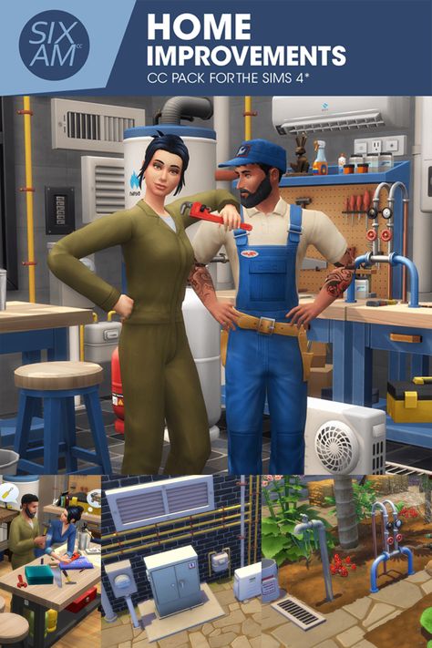 #sims4CC #SimsBuildBuyCC #Sims4Mods Sims 4 Engineer Cc, Sims 4 Janitor Cc, Sims 4 Cc Mechanic, Sims 4 Mechanic, Sims 4 More Household Members, Sims 4 Tools Cc, Sims 4 Science Cc, Off The Grid Cc Sims 4, Sims 4 Air Conditioner