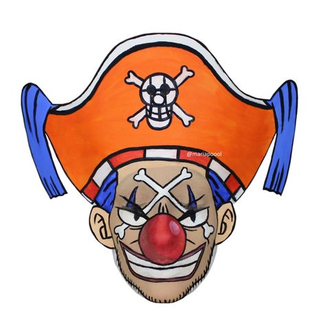 One Piece Buggy, Buggy One Piece, Buggy The Clown, Makeup Anime, Cartoon Makeup, One Peace, Pirate Hats, The Clown, Clown Makeup