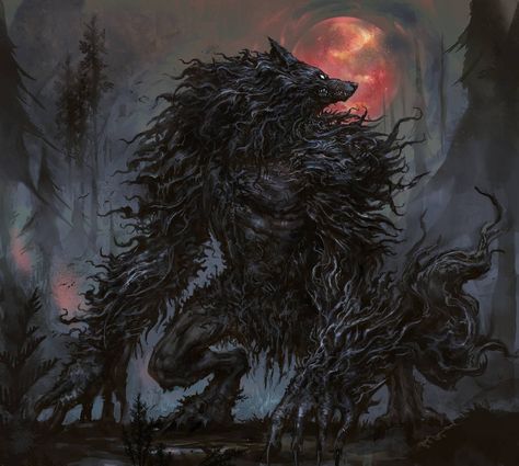 Dark Creatures, Beast Creature, Werewolf Art, Cool Monsters, Fantasy Beasts, Cosmic Horror, 다크 판타지, Monster Concept Art, Bloodborne