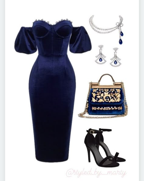 Virtual Stylist Classy, Blue Velvet Outfit, Blue Outfit Ideas, Velvet Outfit, Velvet Clothes, Wear Or Tear, Virtual Stylist, Classy Work Outfits, Blue Outfit