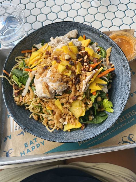 Mendocino Farms Copycat, Vietnamese Mango Salad, Chicken And Mango Salad Recipe, Mendocino Farms Salad, Mango Blueberry Salad With Pecans And Basil Vinaigrette, Thai Mango Salad, Mendocino Farms, Thai Mango, Farm Food