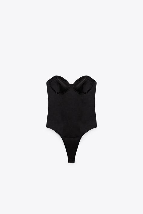 Bustier Bodysuit, Black Bustier, Body Suit, Elephant, One Piece, Women's Top, Clothes, Black