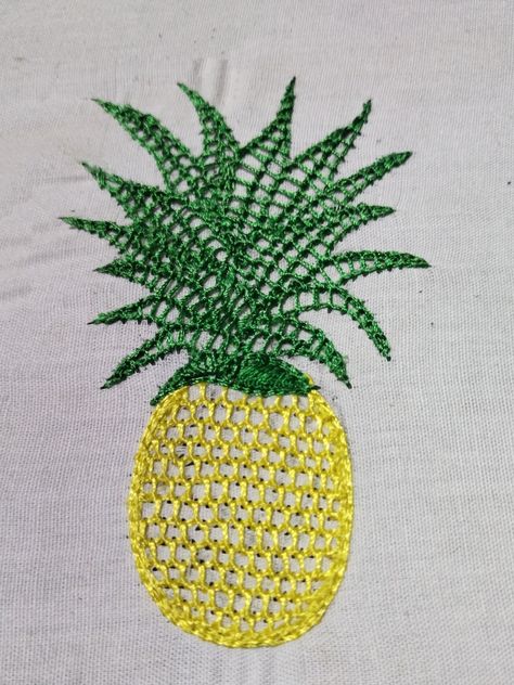 Pineapple Stitch In Aari, Honey Comb Stitch In Aari, Pattern Stitch Design In Aari, Aplique Work Embroidery Designs, Button Hole Stitch Embroidery Designs, Aari Stitches, Motif Drawing, Button Hole Stitch, Pineapple Embroidery