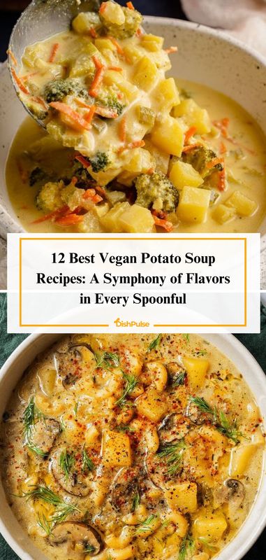 Savor a symphony of flavors in every spoonful with the 12 Best Vegan Potato Soup Recipes! From creamy classics to innovative twists, delight in the hearty goodness of potato soup, crafted with plant-based ingredients for a nourishing and comforting meal. 🌱🥔🍲 



#DishPulse #VeganPotatoSoupPerfection #RecipeInspiration #PlantBasedDelights #FoodieFaves #HomeCooking #SoupSeason 𝗘𝗹𝗲𝘃𝗮𝘁𝗲 𝘆𝗼𝘂𝗿 𝗯𝗼𝗮𝗿𝗱𝘀 𝗯𝘆 𝗳𝗼𝗹𝗹𝗼𝘄𝗶𝗻𝗴! Cold Potato Soup, Roasted Potato Soup Recipe, Vegan Potato Soup Recipes, Vegetarian Potato Soup, Vegan Veggie Soup, Potato Vegetable Soup, Potato Spinach Soup, Potato Vegan Soup, Crockpot Vegan Potato Soup