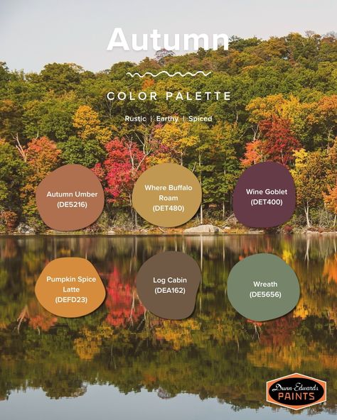 Instagram Fall Earth Tone Color Palette, Woodland Color Palette, October Color Palette, September Colors, Earth Tone Color Palette, Earthy Neutrals, Earth Tone Color, Autumn Inspired, Dunn Edwards