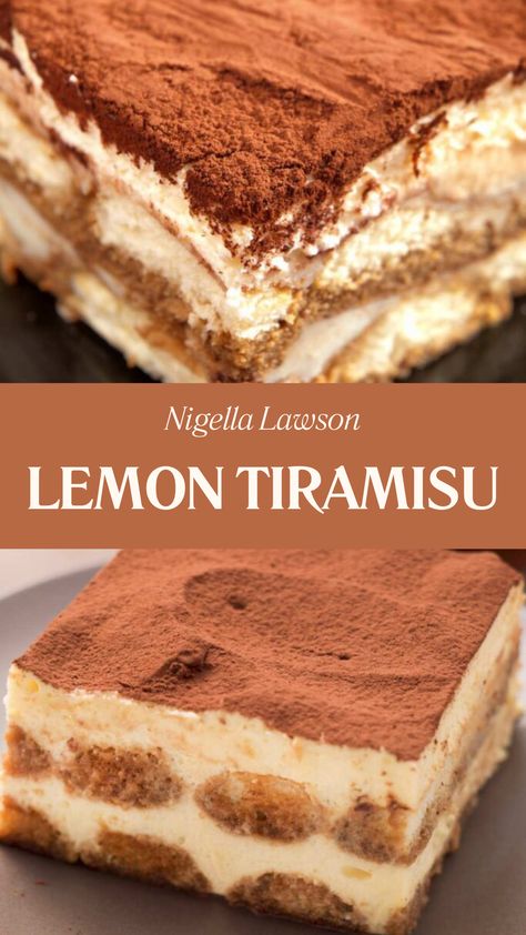 Nigella Lemon Tiramisu Sponge Finger Recipes, Nigella Recipes, Finger Biscuits, Lemon Tiramisu, Nigella Lawson Recipes, Lemon Curd Cake, Tom Kerridge, Lemon Drops, Donut Dessert