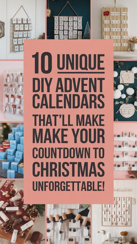 10 Unique DIY Advent Calendars That'll Make Your Countdown to Christmas Unforgettable! Advent Calendar Ornaments, Diy Advent Calendar Reusable, Fillable Advent Calendar, Pop Up Advent Calendar, Christmas Advent Calendar Ideas For Adults, Sewn Advent Calendar Ideas, Minimalist Advent Calendar, How To Make Your Own Advent Calendar, Date Night Advent Calendar