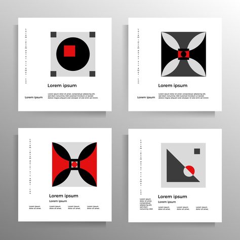 Cover for book, brochure, booklet, flyer, poster, folder, textbook. Bright modern geometric design. Set of square format vector templates. Portfolio Booklet, Flyer Poster, Square Photos, Modern Square, Design Set, Cover Pages, Invitation Design, Geometric Design, Cover Design