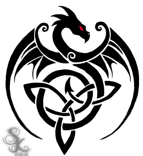 Dragon Line Art - Cliparts.co Celtic Dragon Drawing, Celtic Knot Dragon, Celtic Dragon Tattoos, Celtic Moon, Knot Tattoo, Celtic Tattoo, Celtic Dragon, Celtic Patterns, Dragon Tattoo Designs