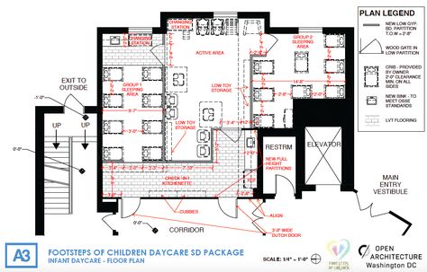 Footsteps of Children child care center, Washington, DC | infant classroom |  Design for Children — An OACDC Program – Open Arch Collaboration Child Care Center, Science Technology Engineering Math, Japan House, Infant Classroom, Kindergarten Design, Preschool Programs, Lvt Flooring, Childcare Center, Graduation Project