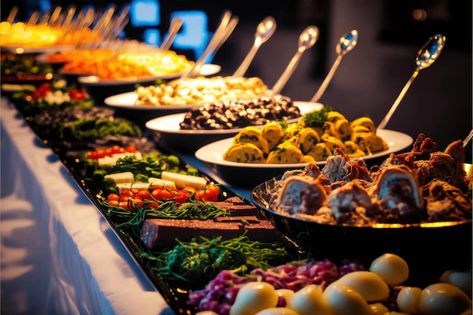 Free Photo | Free photo buffet table with snacks from burgers cheeses etc Coffee Break Catering, Indian Food Catering, Indian Catering, Breakfast Catering, Lunch Catering, Indian Dinner, Corporate Catering, Dinner Event, Catering Company