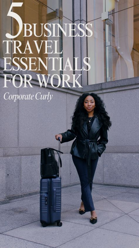 Beis Luggage, business travel essentials, travel for work, Travel For Work Tips, What To Pack For Business Trip Women, What To Pack For A Business Trip, Packing For Work Trip Business Travel, Work Travel Essentials, Corporate Bag, Beis Luggage, Business Travel Hacks, Business Travel Outfits